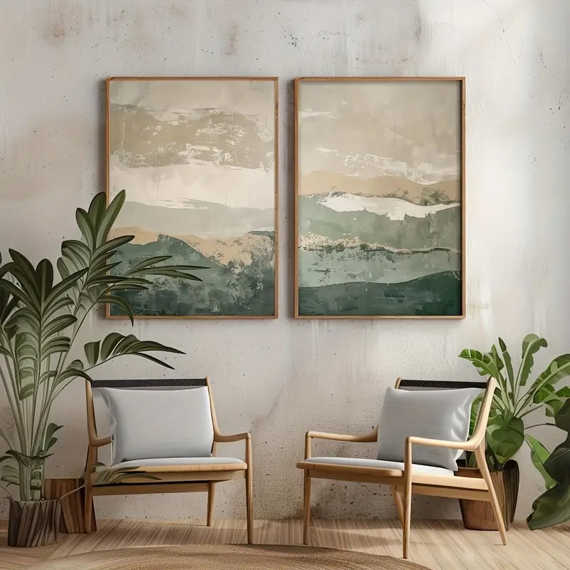2pcs/set Wabi Sabi Abstract Ge - Japanese Lifestyle บทวิจารณ์และราคา