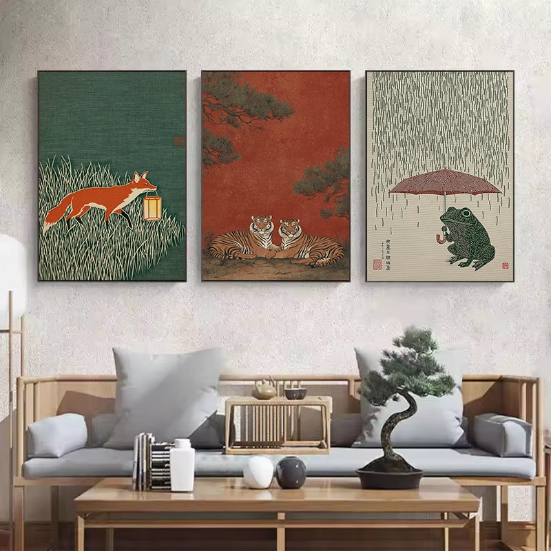Vintage Japanese Style Illustr - Japanese Lifestyle Home บทวิจารณ์และราคา