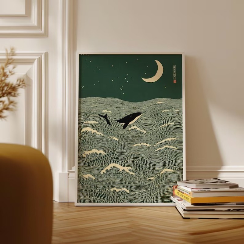 Vintage Japanese Style Illustr - Japanese Lifestyle Home บทวิจารณ์และราคา