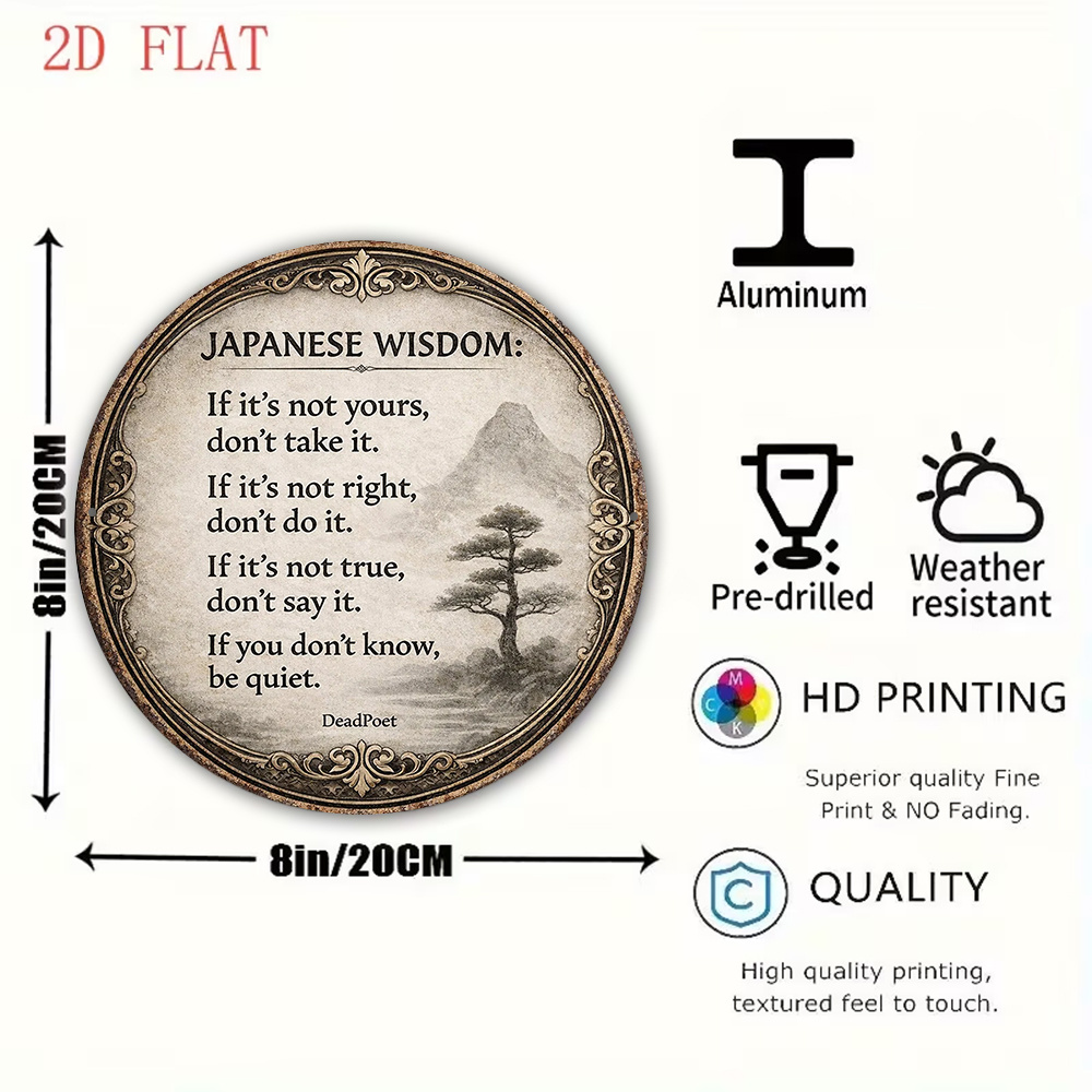 2D Flat, 1pc 8x8in/20x20cm 2D  - Japanese Life Quotes บทวิจารณ์และราคา