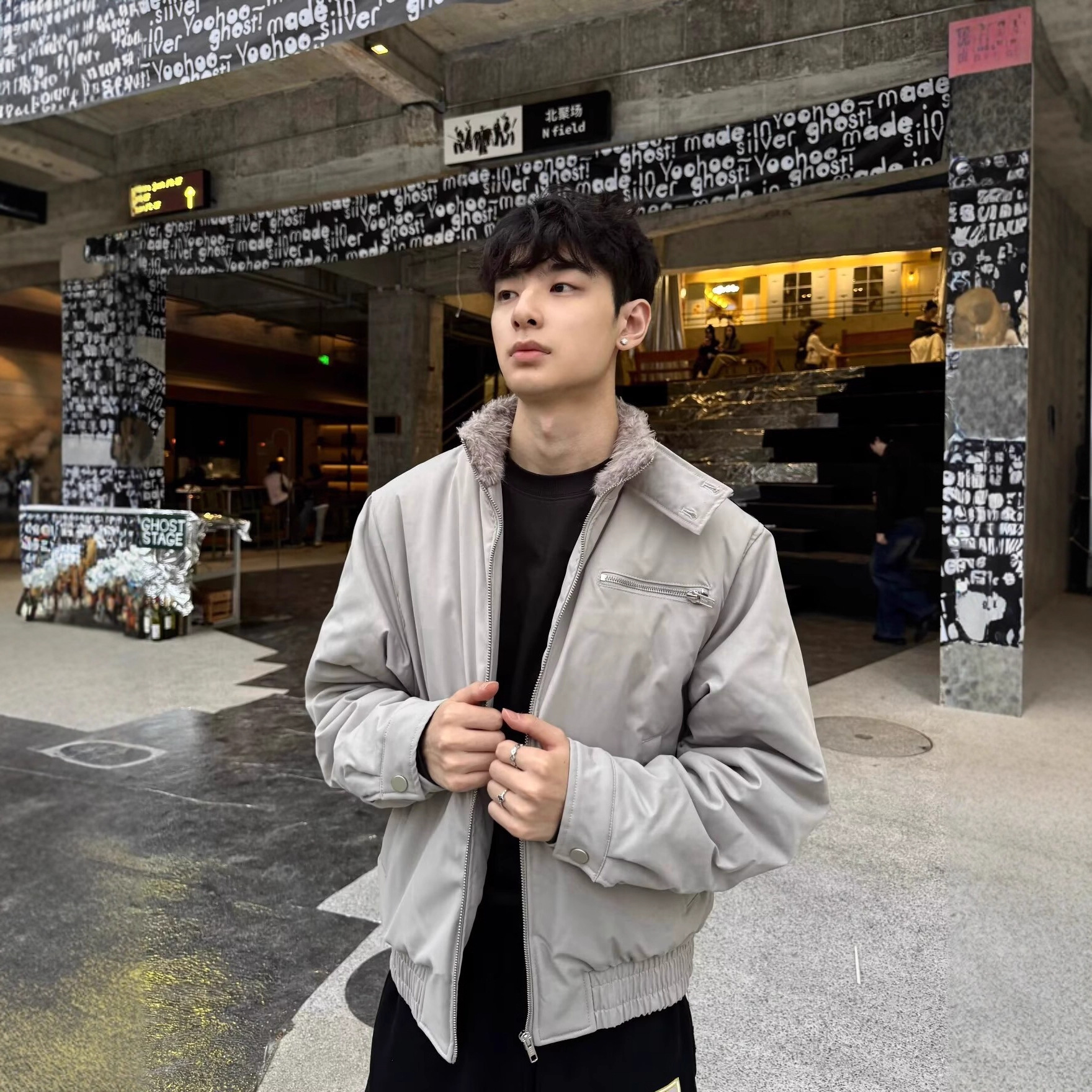 Fur Collar Neck Jackets Mens A - Japanese Man Lifestyle บทวิจารณ์และราคา