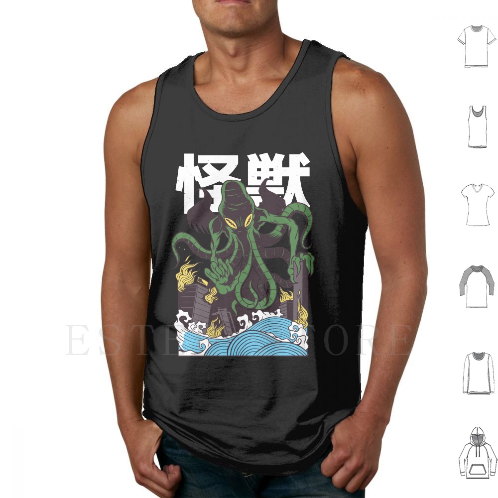 Japanese Cthulhu Tank Tops Ves - Japanese Man Lifestyle บทวิจารณ์และราคา