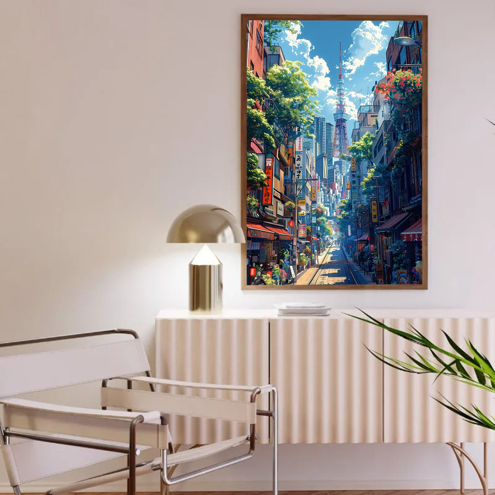Manga Style Japanese Street La - Japanese Lifestyle Home บทวิจารณ์และราคา