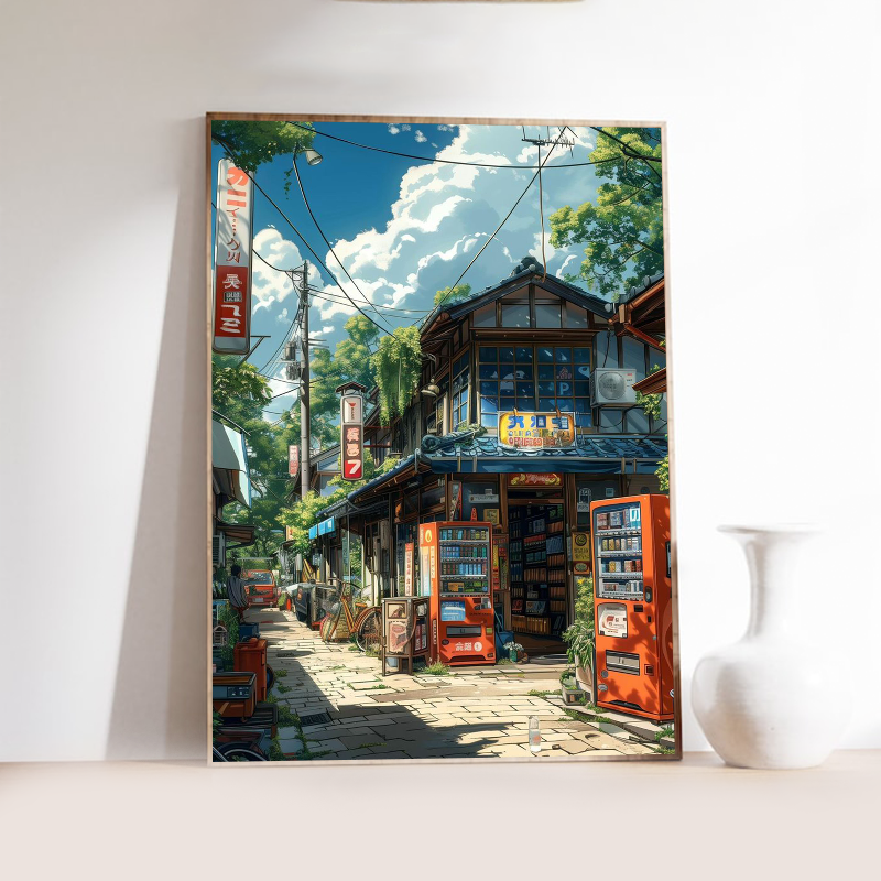 Manga Style Japanese Street La - Japanese Lifestyle Home บทวิจารณ์และราคา